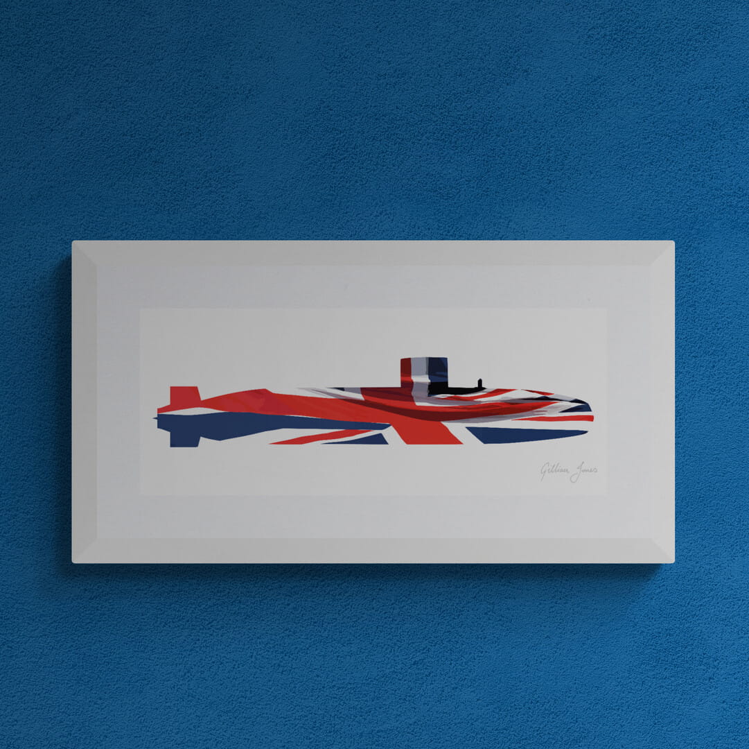 Swiftsure Class Submarine Union Flag Print