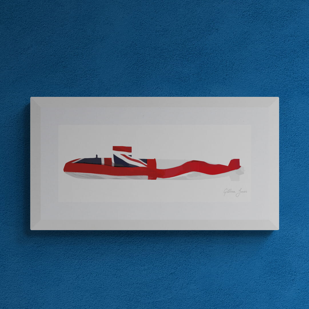Swiftsure Class Submarine White Ensign Print