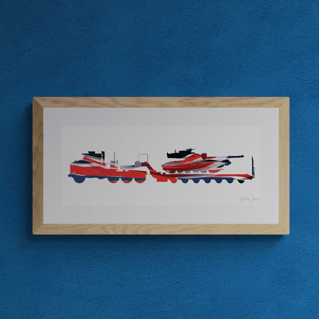Oshkosh M1070 Tank Transporter Union Flag Print