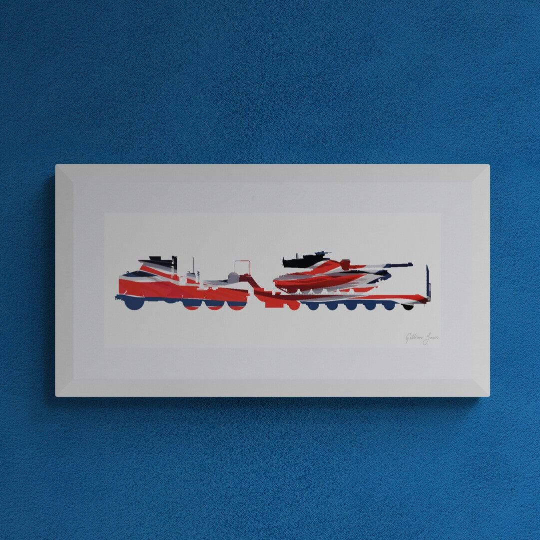 Oshkosh M1070 Tank Transporter Union Flag Print