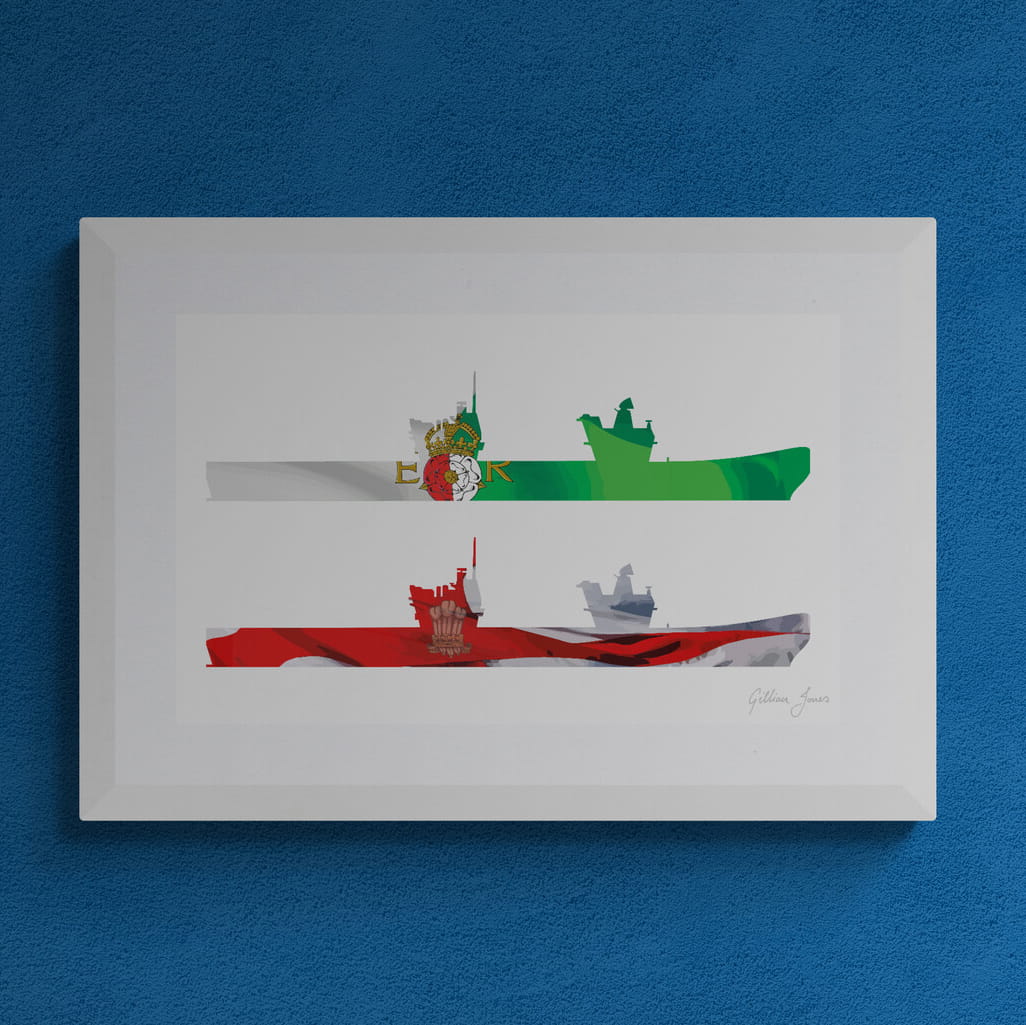 HMS Queen Elizabeth and HMS Prince of Wales Print