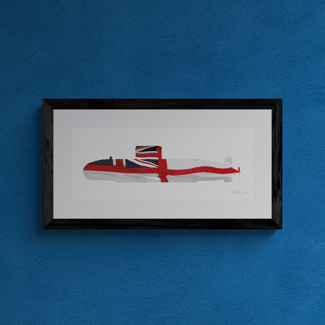Upholder Class Submarine White Ensign Print