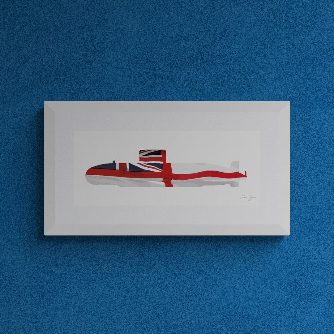 Upholder Class Submarine White Ensign Print