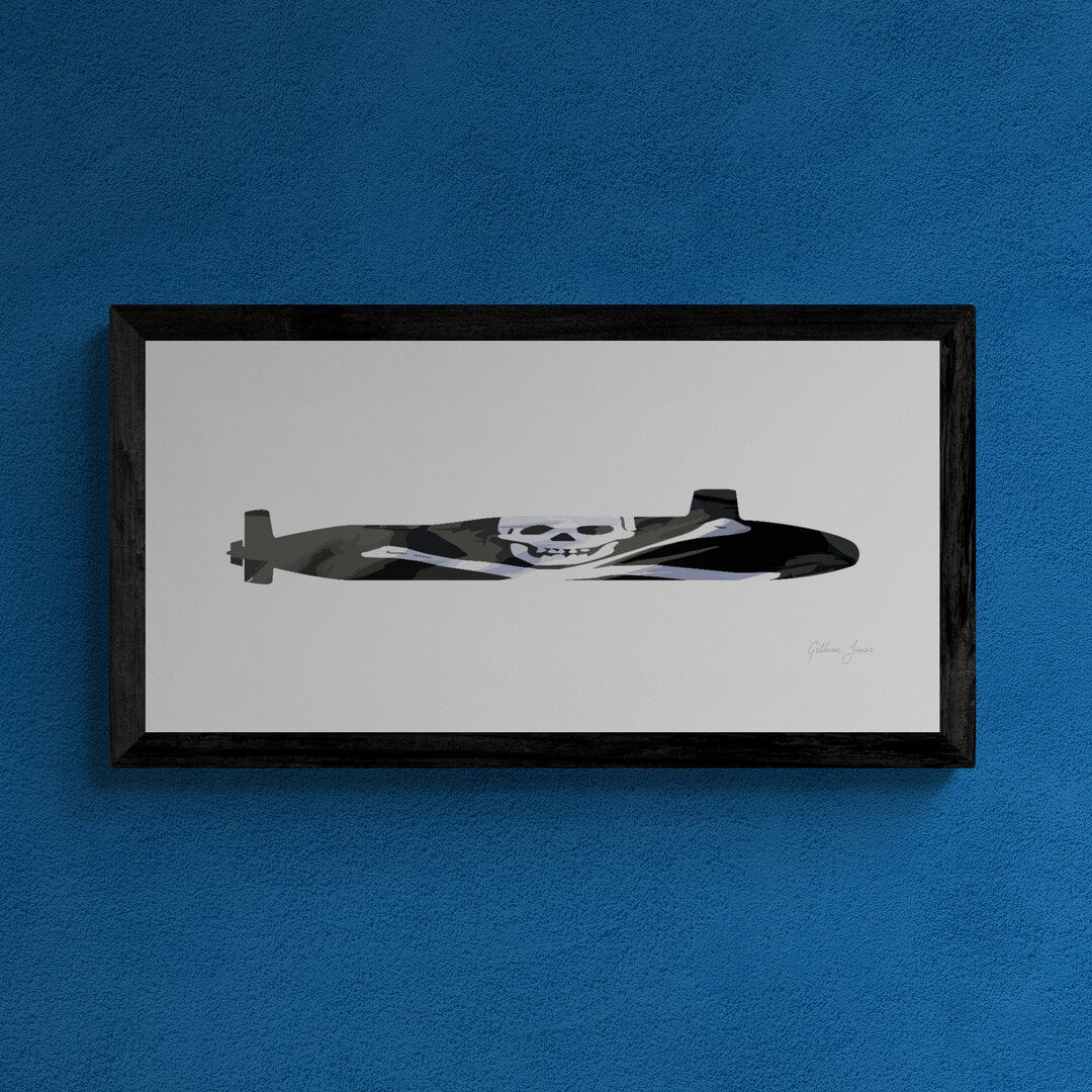 Vanguard Class Submarine Jolly Roger Print
