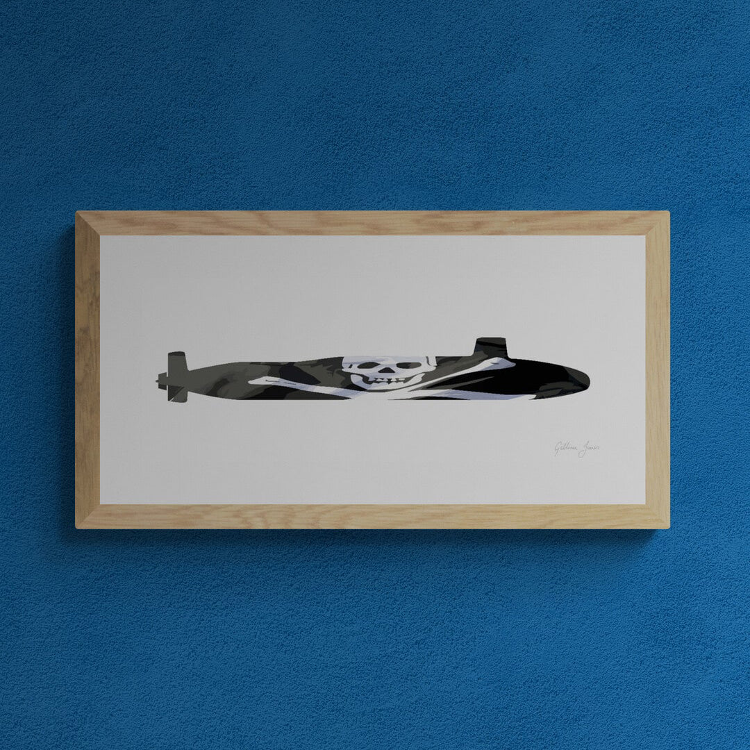 Vanguard Class Submarine Jolly Roger Print