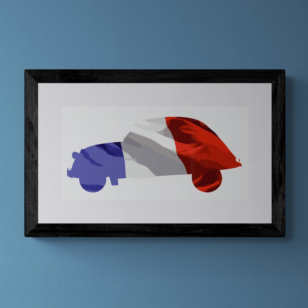 Citroën 2CV French Flag Print