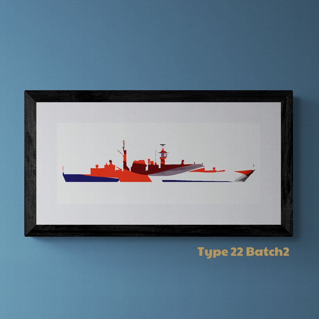 Broadsword Class Type 22 Frigate Union Flag Print