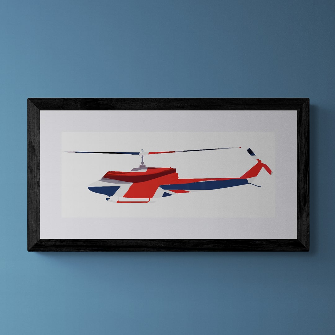 Bell 212 Union Flag Print