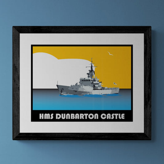 Castle Class Patrol Vessel Retro Print