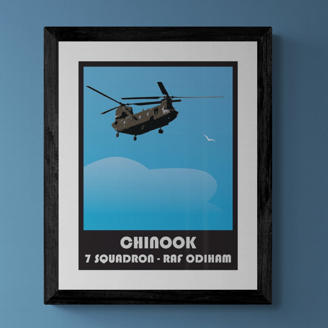 Chinook Retro Print