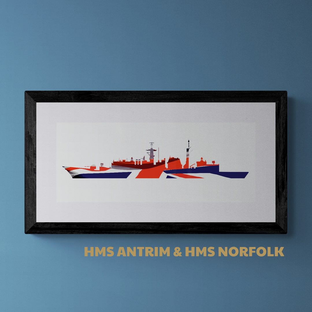 County Class Destroyer Union Flag Print