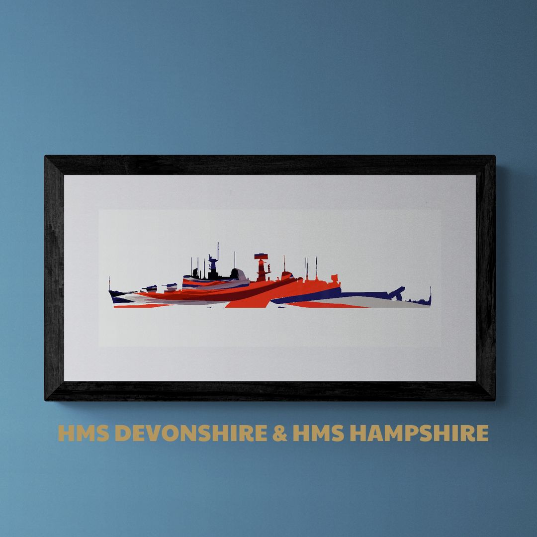 County Class Destroyer Union Flag Print