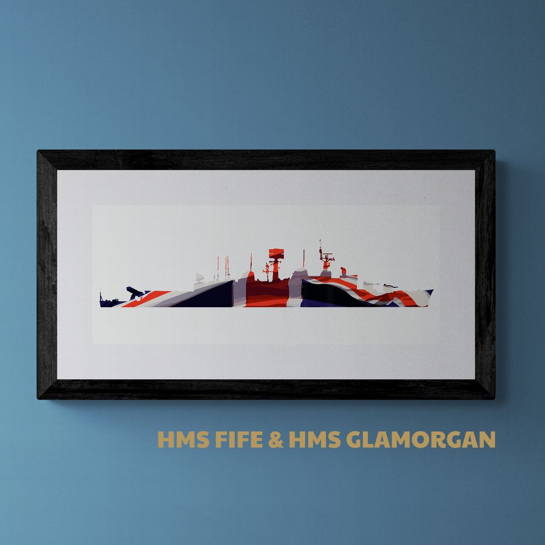County Class Destroyer Union Flag Print