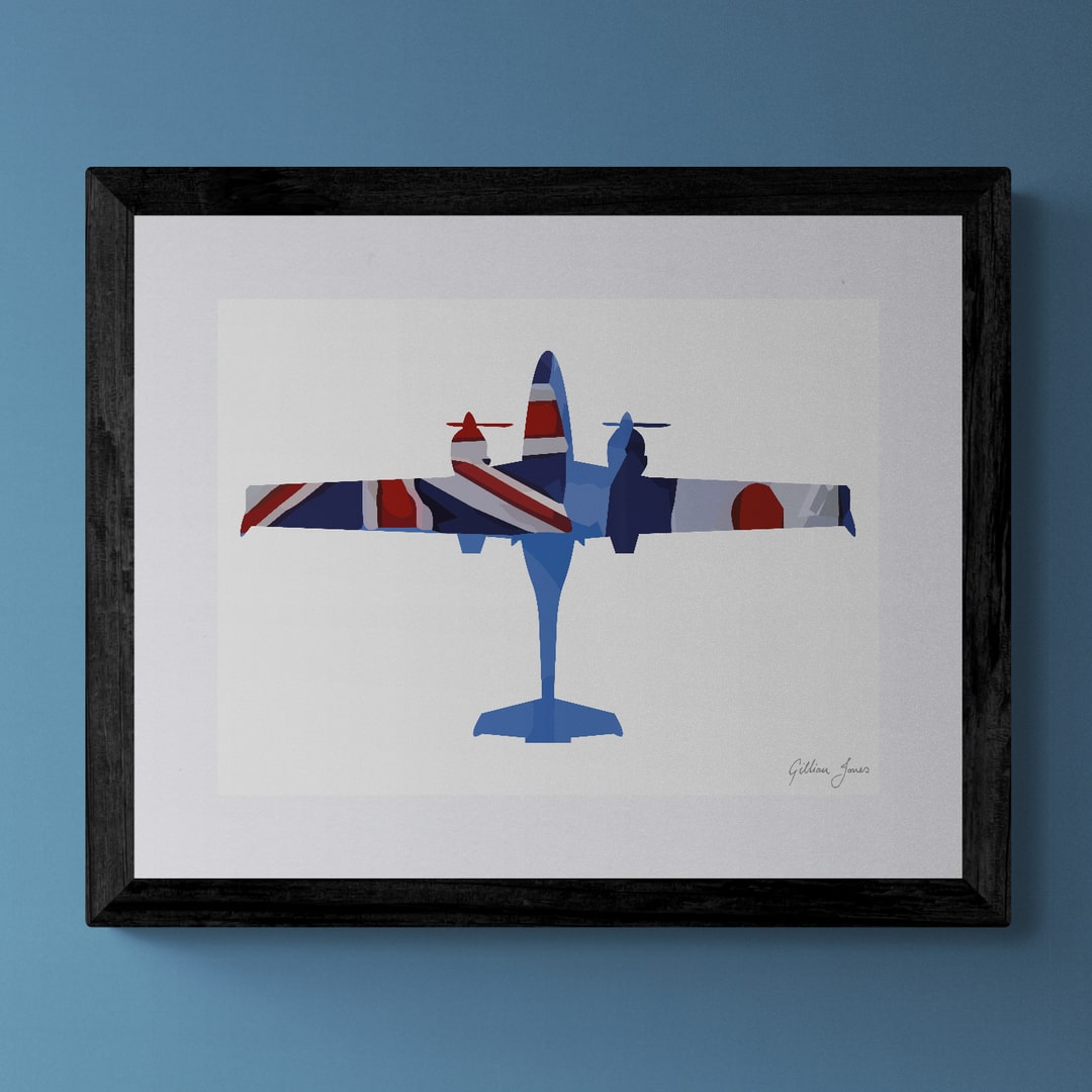 Diamond DA42 RAF Ensign Print