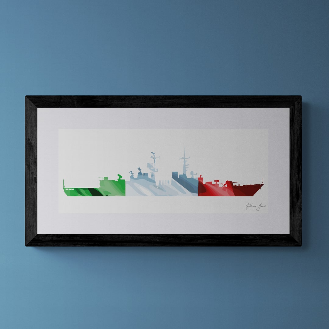 Durand de la Penne Destroyer Italian Flag Print