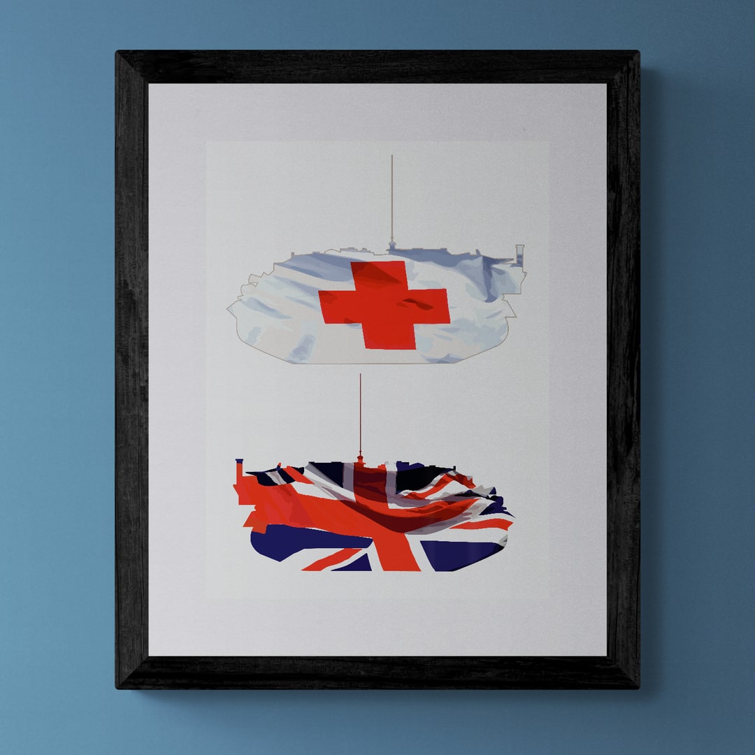 FV432 APC Union Flag and Red Cross Print