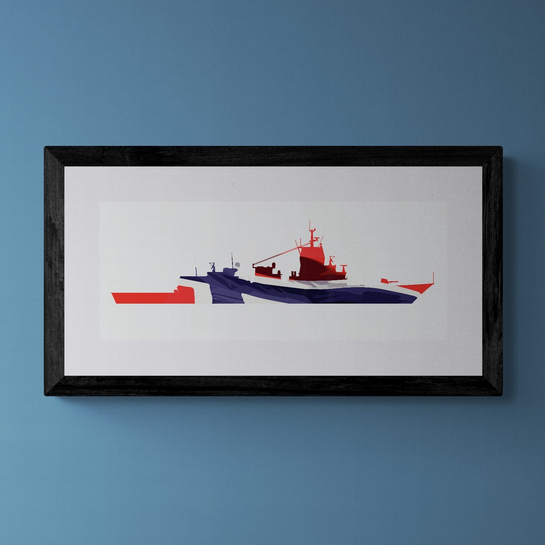 Fridtjof Nansen Class Frigate Norwegian Flag Print