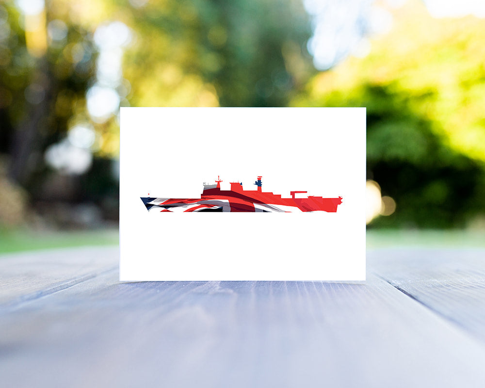 HMS Ocean Union Flag Greeting Card