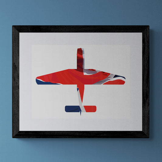 Union Flag Horsea Glider print by Gillian Jones