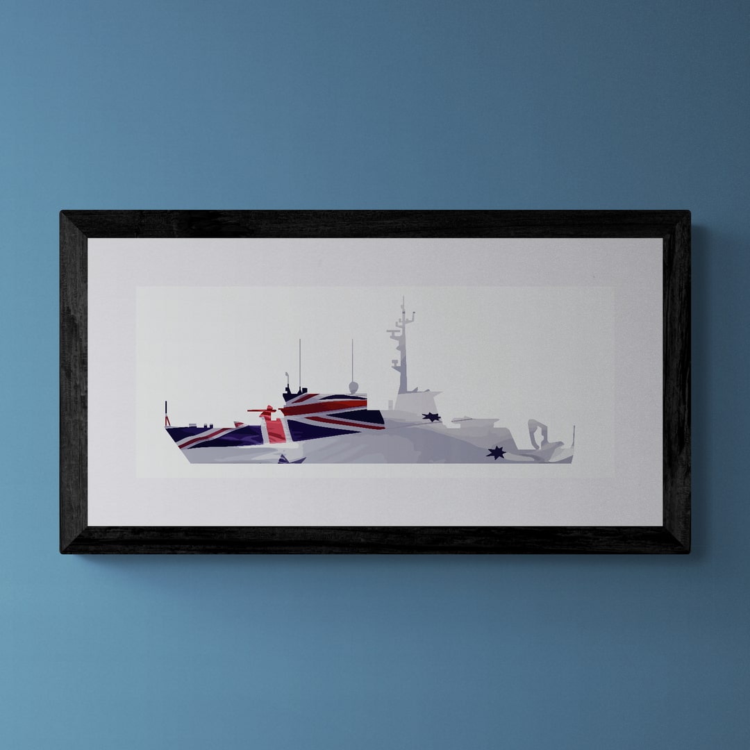Huon Class Australian White Ensign Print