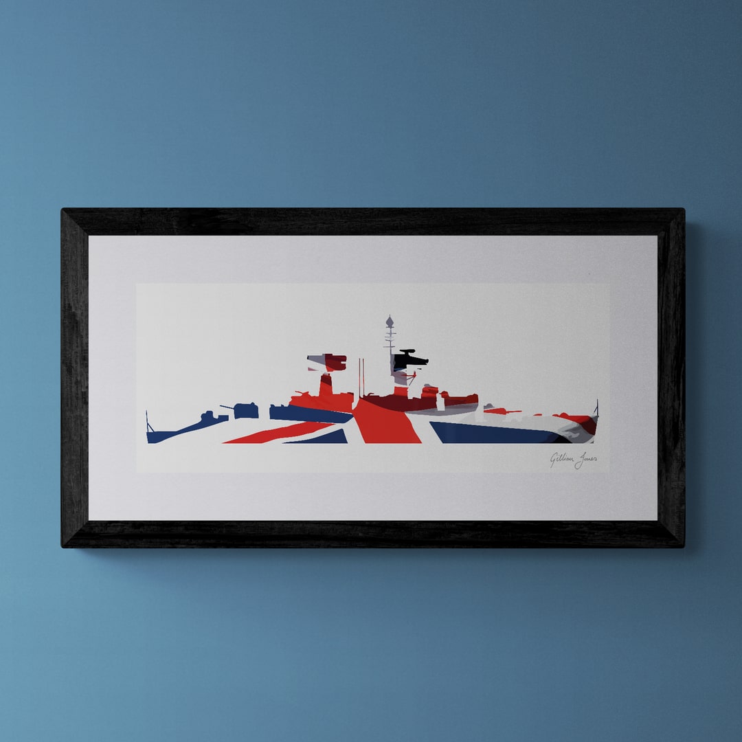 Leopard Class Type 41 Frigate Union Flag Print