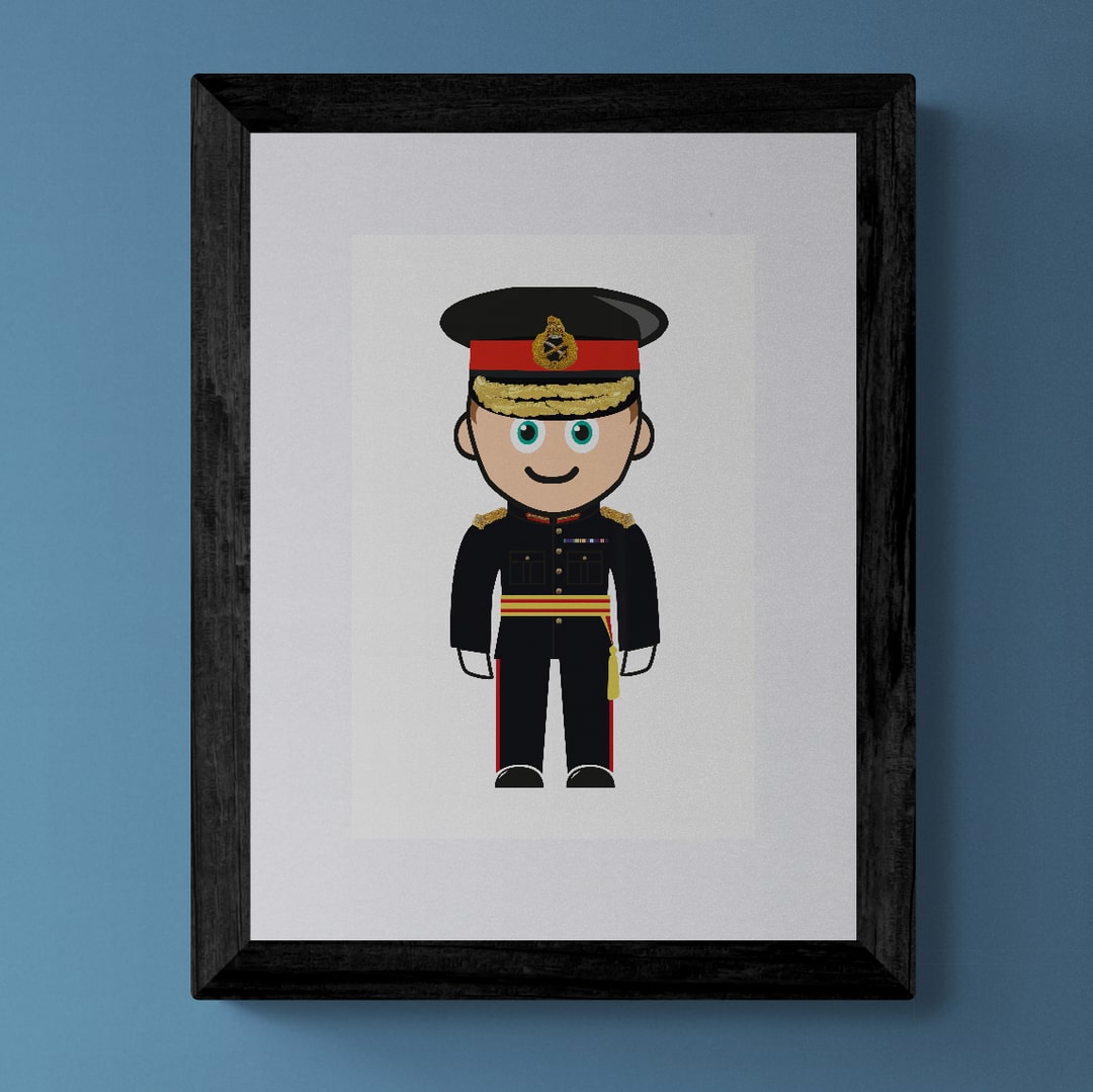 Mini-Pongo / Mini-Rupert Customisable Framed Cartoon Print