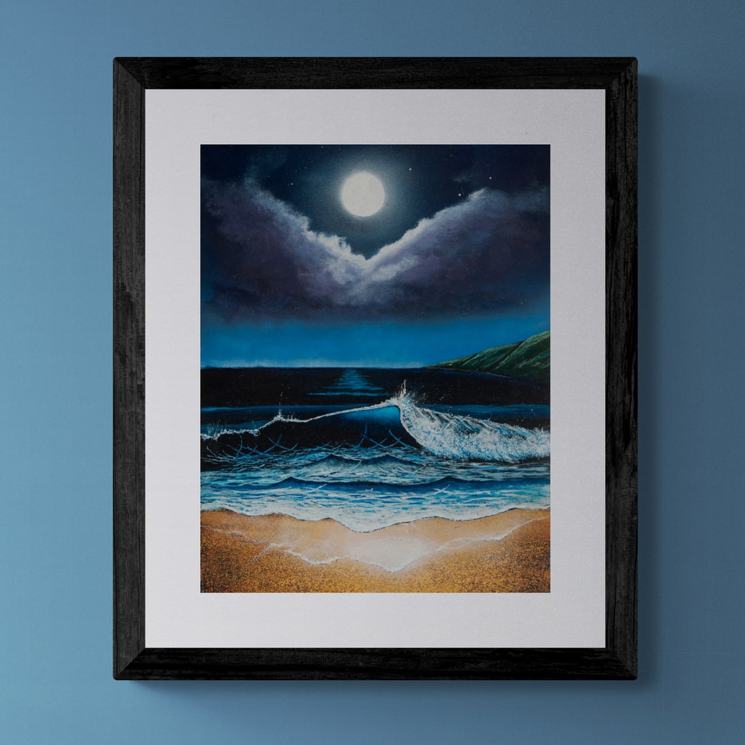 "Moonlight sea" fine art print