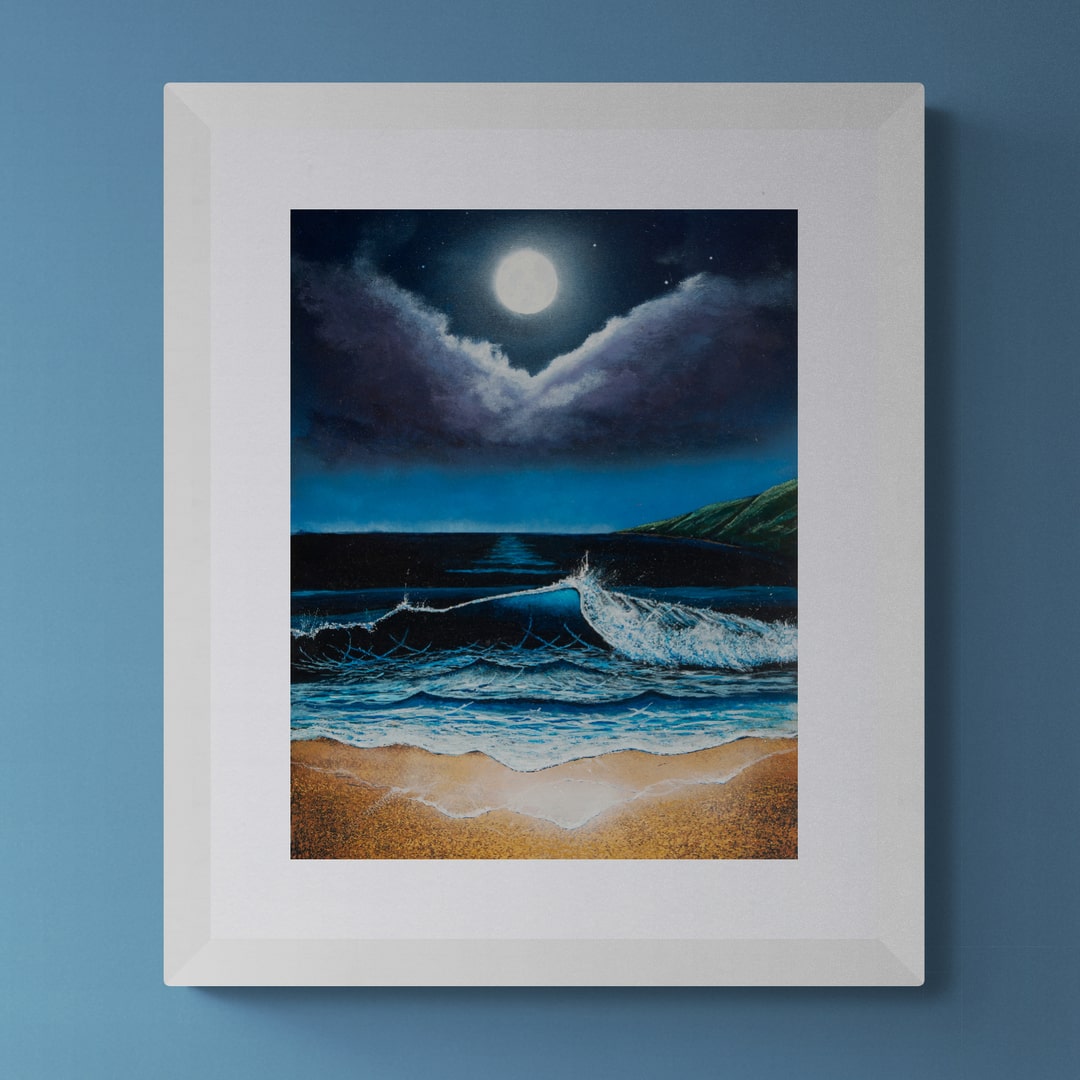 "Moonlight sea" fine art print