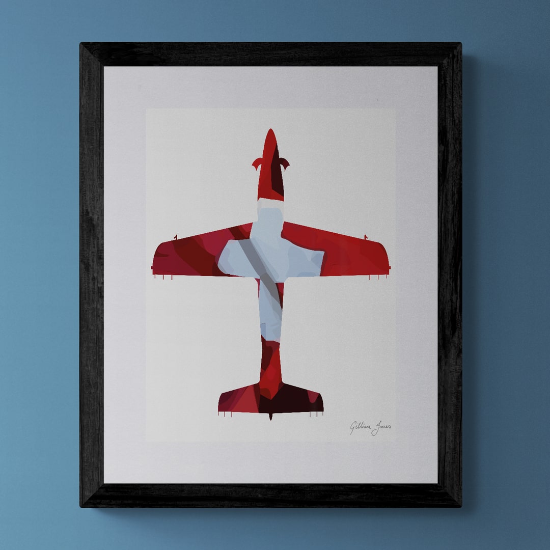 Pilatus PC-12 Swiss Flag Print