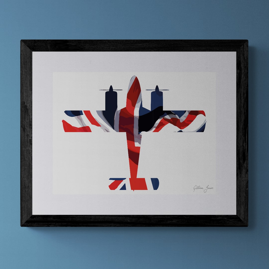 Piper PA-34 Seneca II Union Flag Print