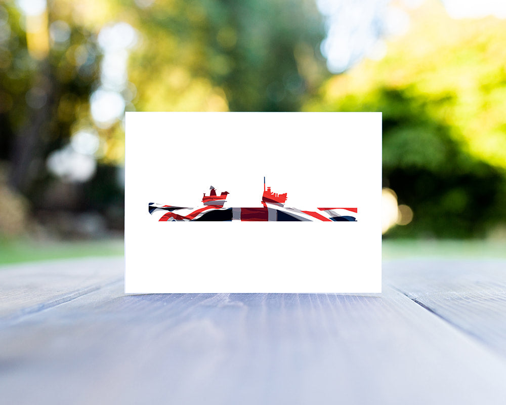 Queen Elizabeth Class Union Flag Greeting Card
