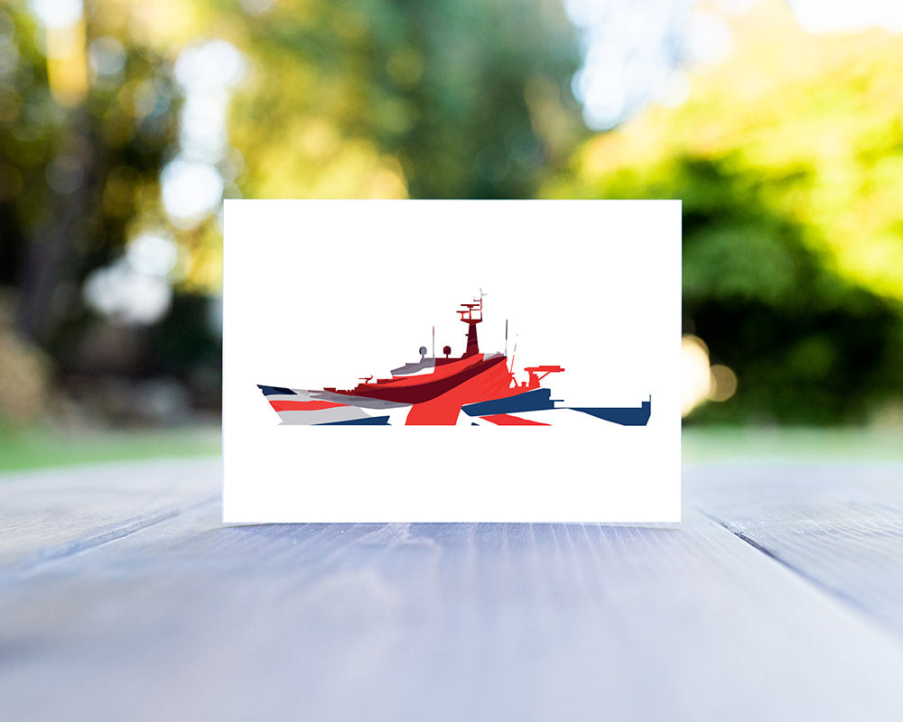 River Class Batch 1 OPV Union Flag Greeting Card