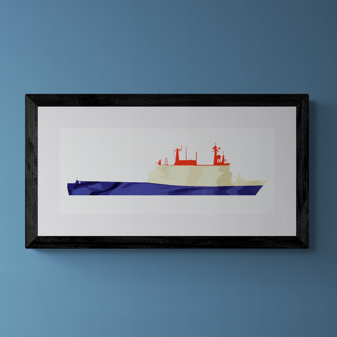 Rotterdam Class Landing Platform Dock Dutch Flag Print