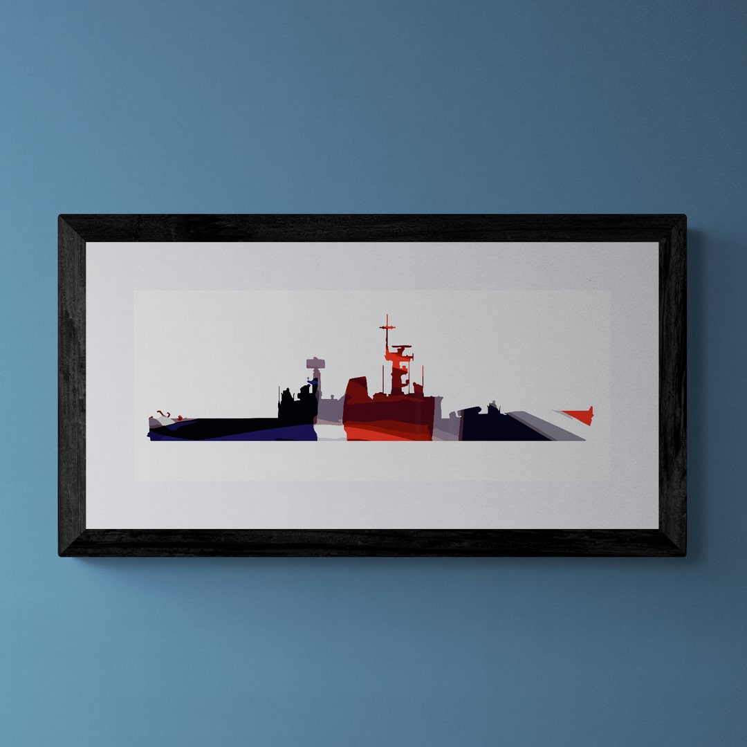 Leander Class Improved T12 Frigate Union Flag Print