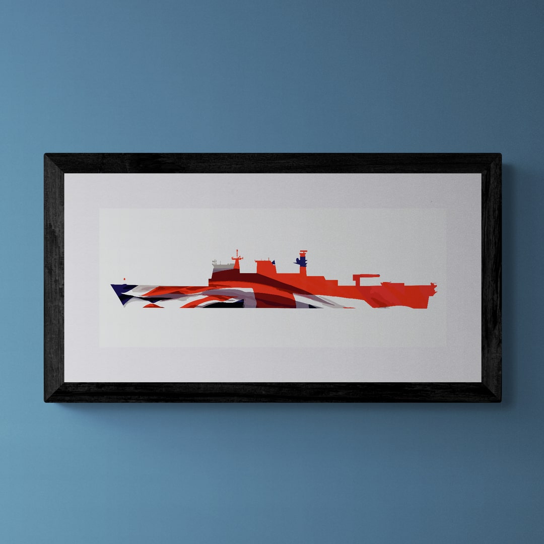 HMS Ocean Union Flag Print