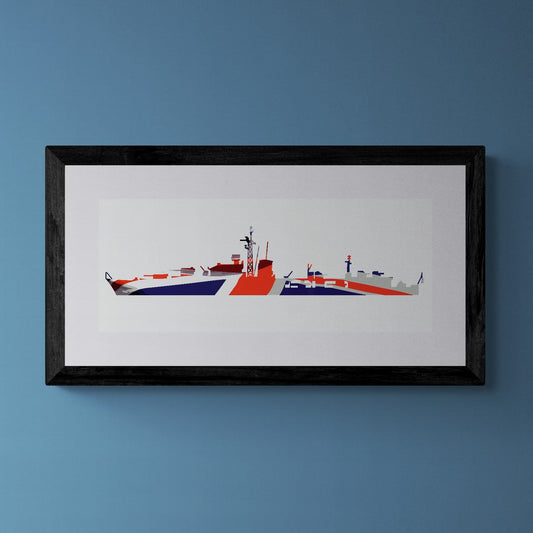 Battle Class Destroyer Union Flag Print