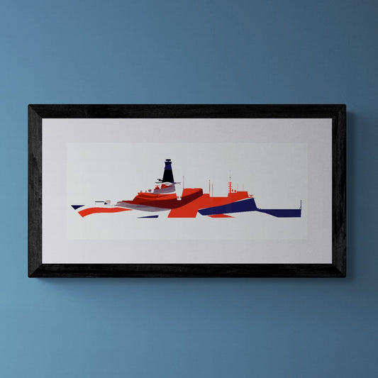 City Class Type 26 Frigate Union Flag Print
