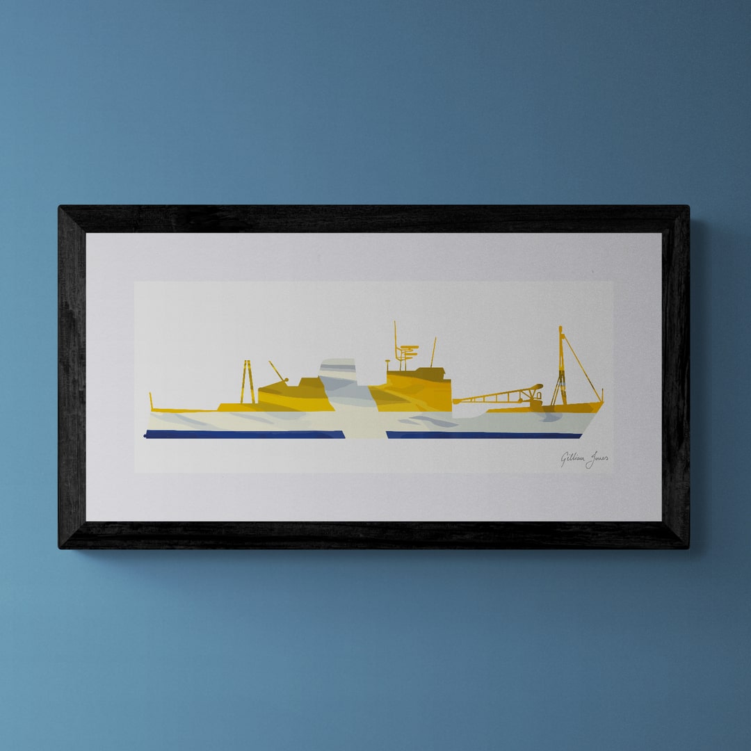 Scillionian III Scilly Flag Print
