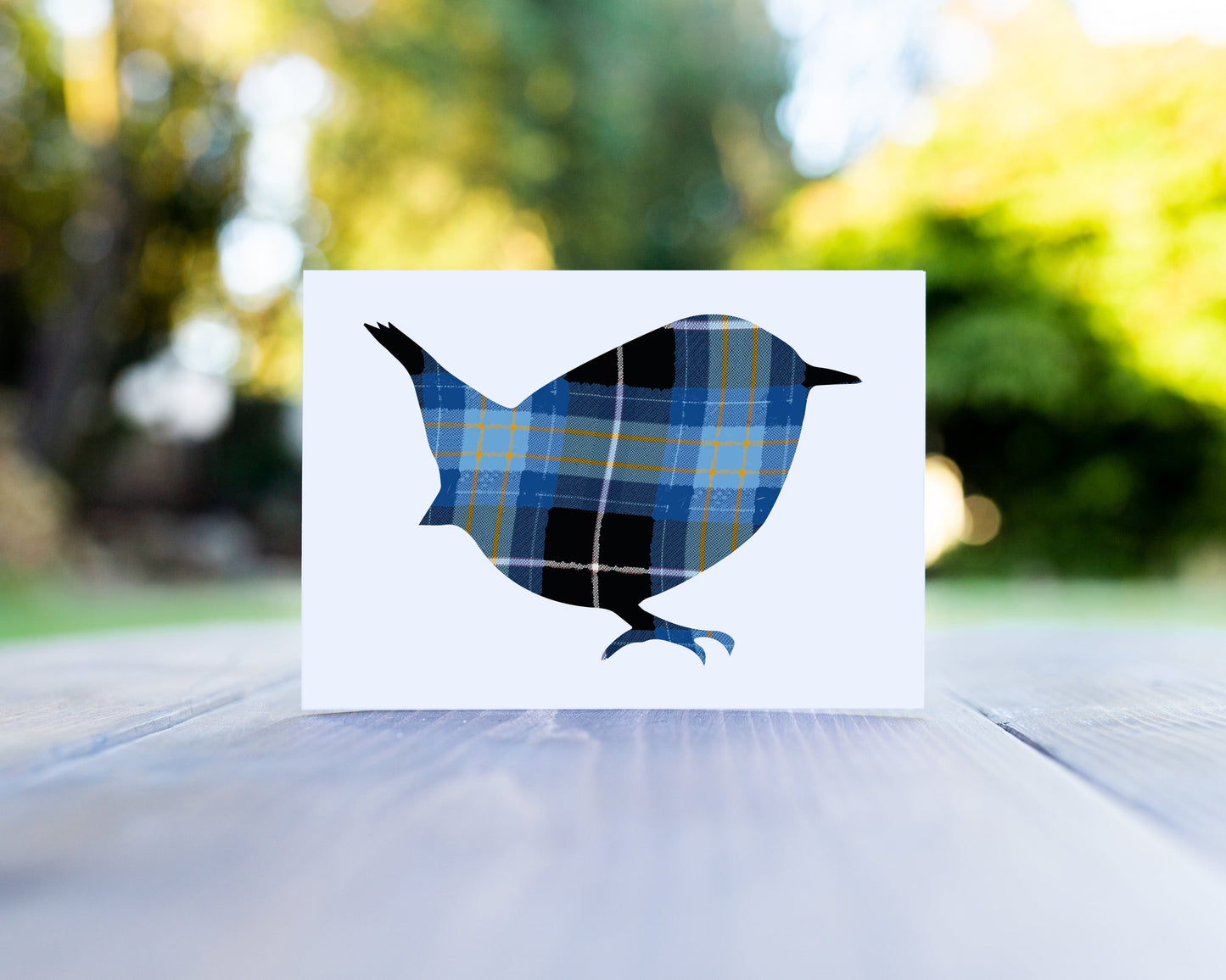 Tartan Wren Greeting Card