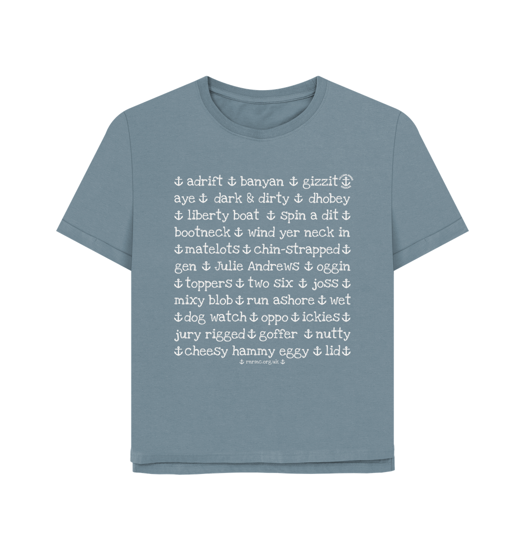 Stone Blue Printed T-shirt