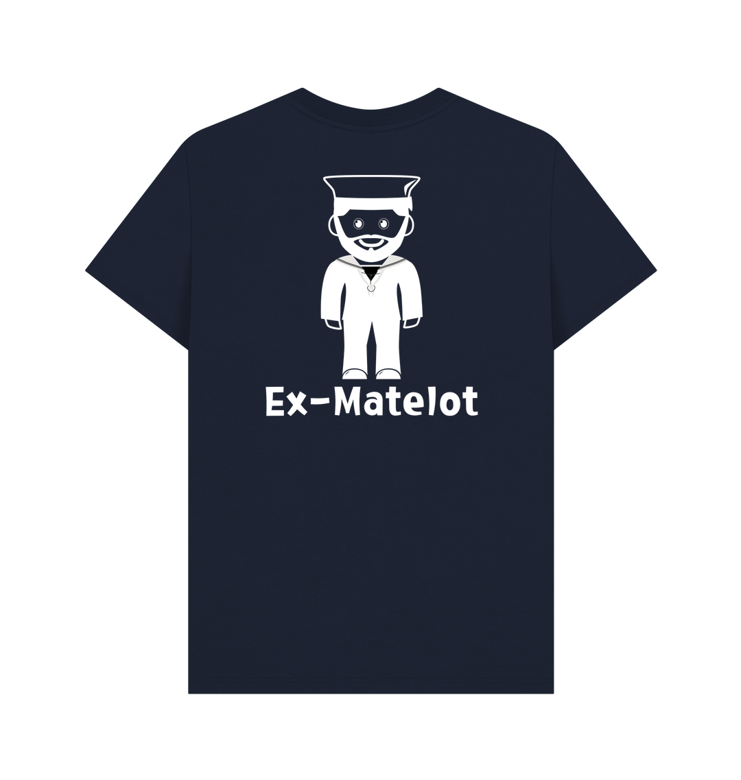 Navy Blue Printed T-shirt Back