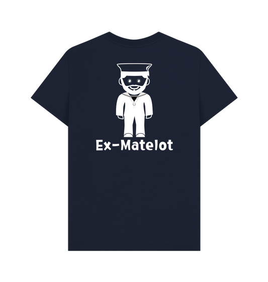 Navy Blue Printed T-shirt Back