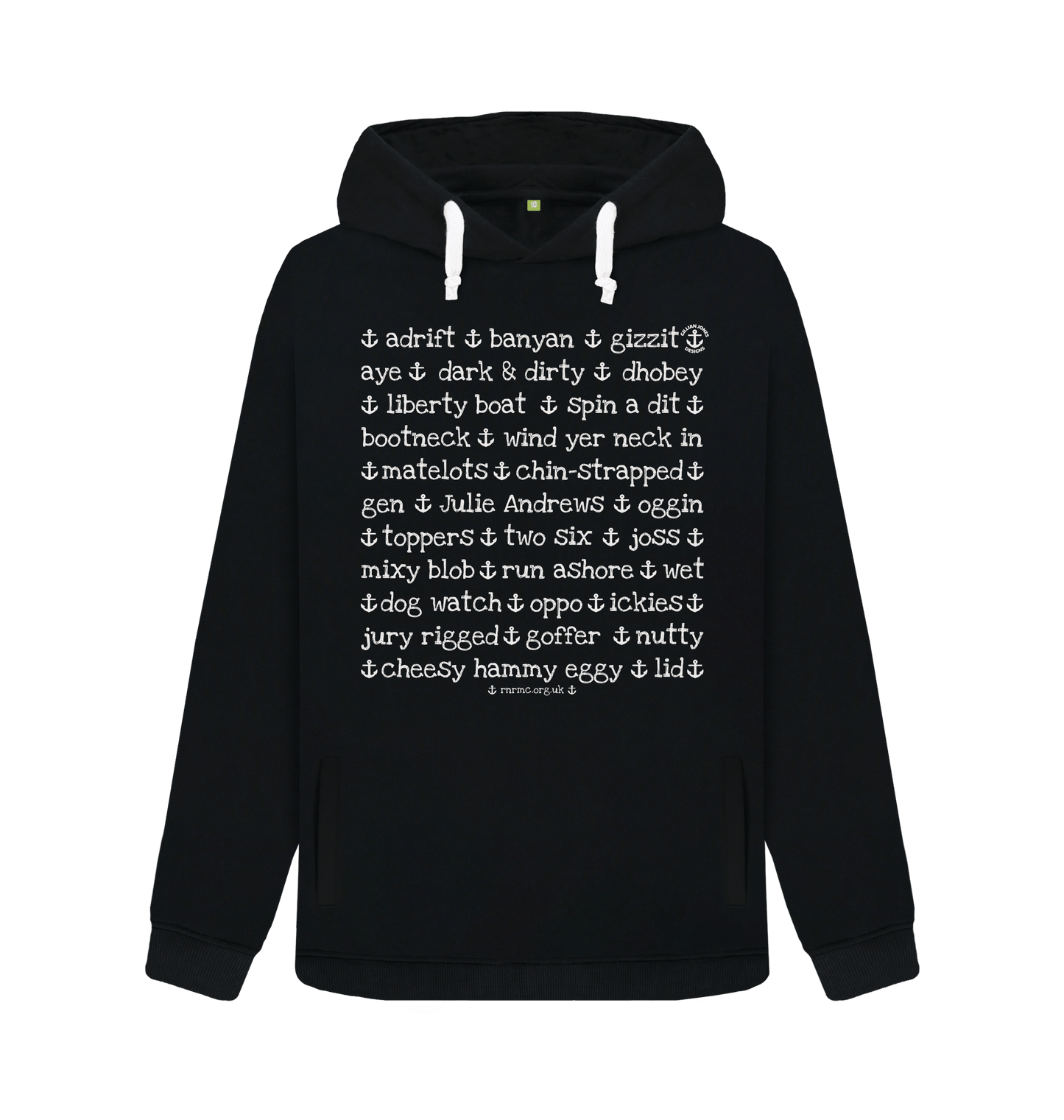 Black Printed Sweater Front
