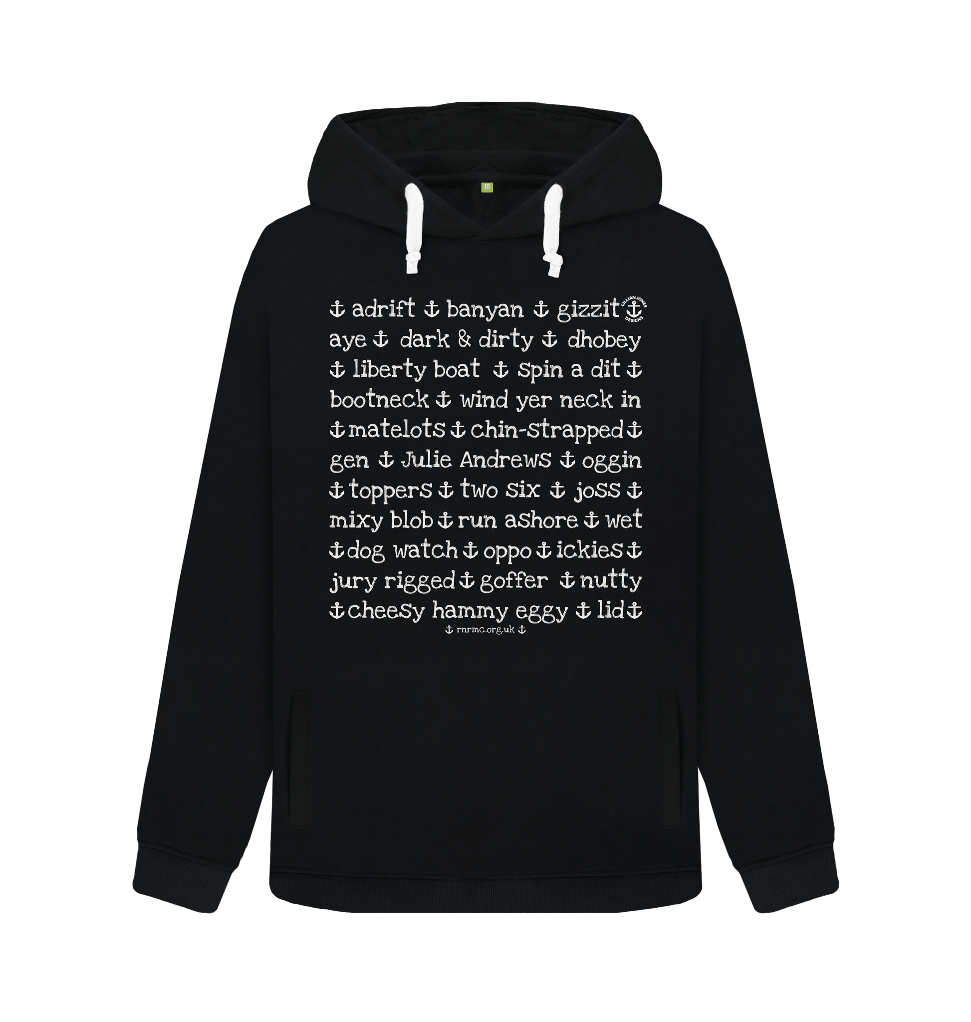 Black Printed Sweater Front