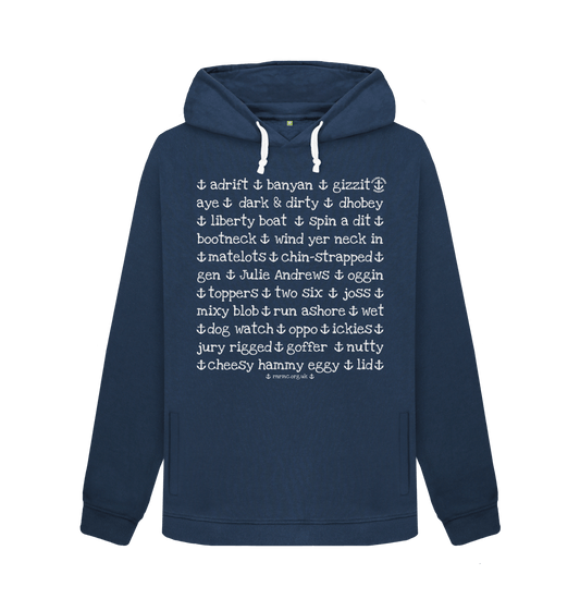 Navy Blue Printed Sweater Front