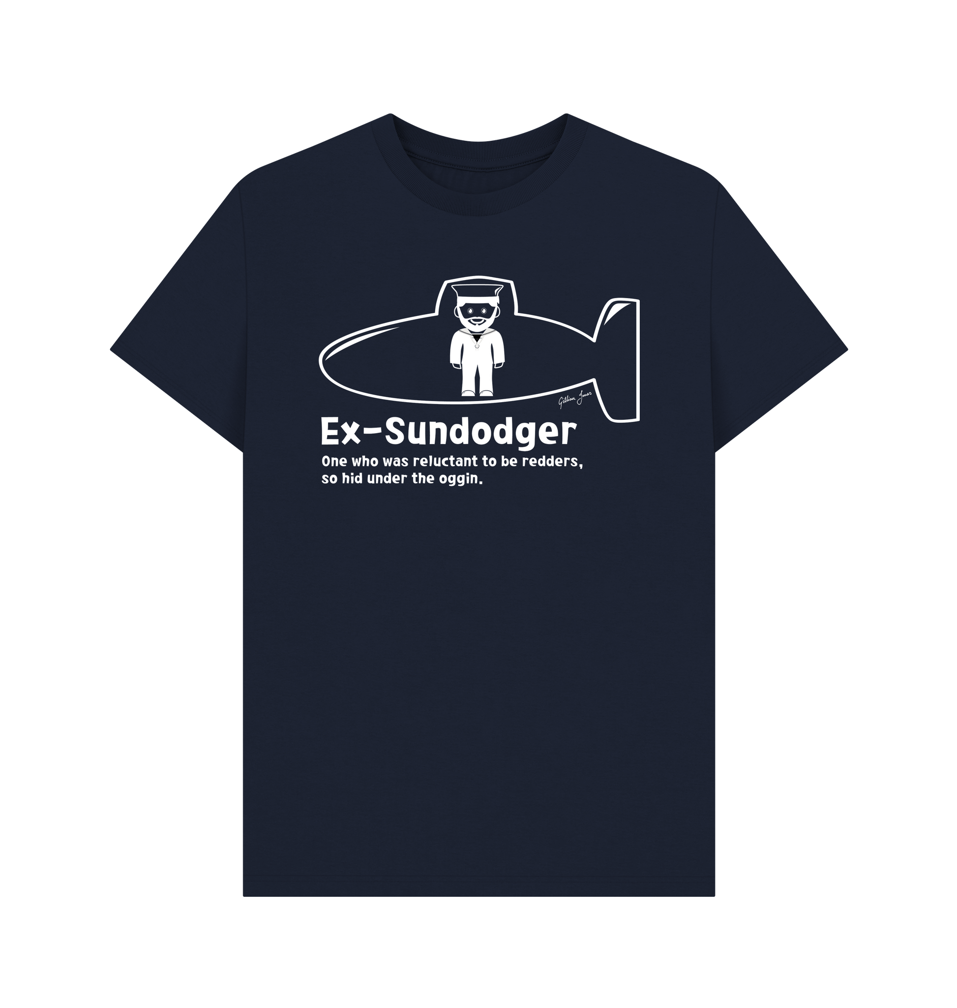 Navy Blue Printed T-shirt Front