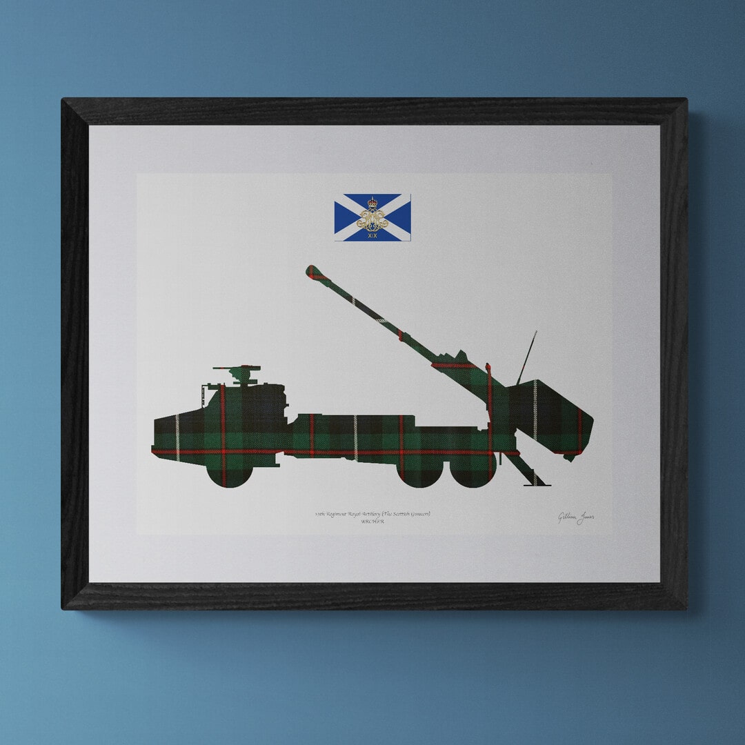 ARCHER Robertson Tartan 19th Regiment RA Print