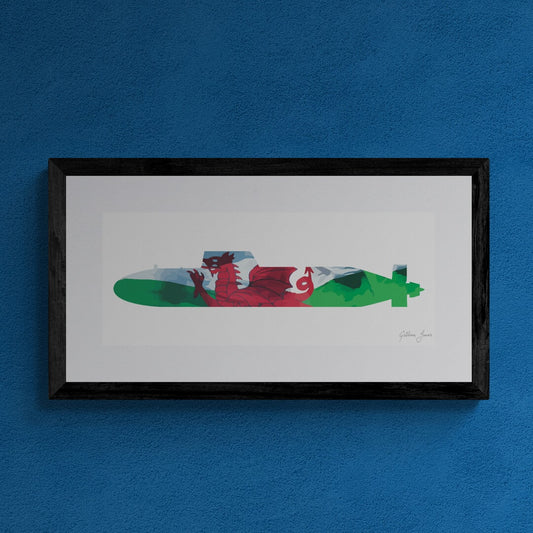 Astute Class Welsh Flag Print
