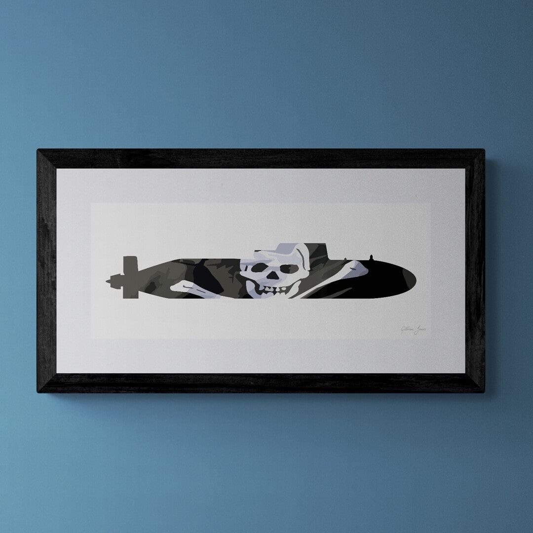 Astute Class Submarine with Chalfont Jolly Roger Print