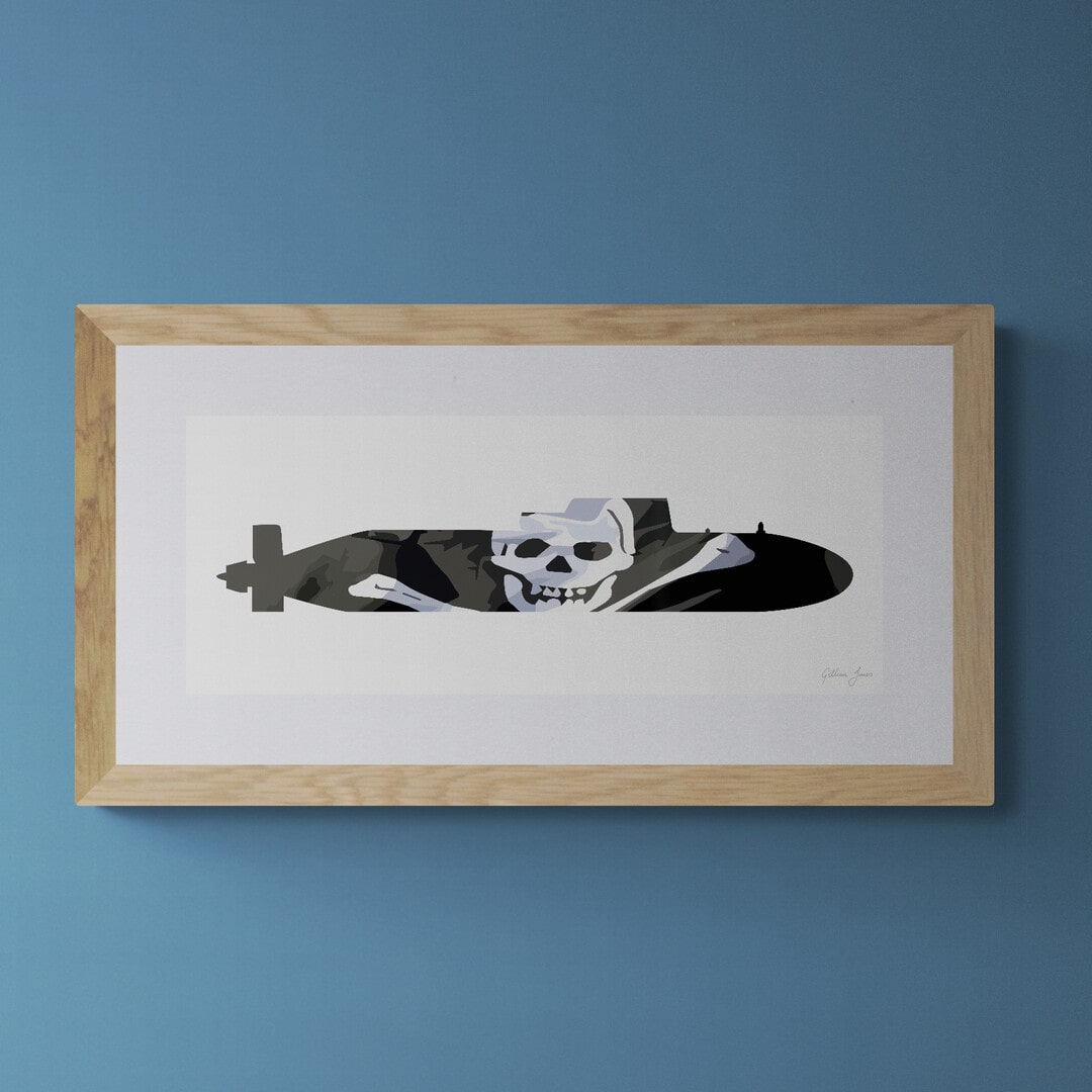 Astute Class Submarine with Chalfont Jolly Roger Print